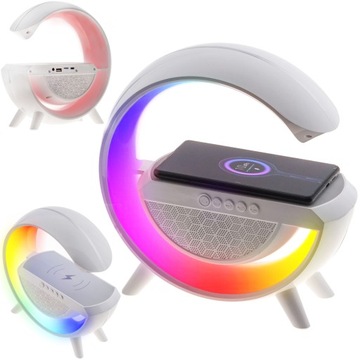 Lampka LED Ładowarka QI Głośnik RGB Gaming RADIO