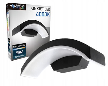 Kinkiet ścienny LED Na elewację Lampa ogrodowa Zewnętrzna 9W 4000K