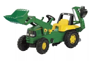 Jeździk traktor na pedały z koparką i ładowaczem John Deere