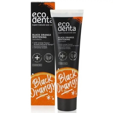 ECODENTA BLACK ORANGE WYBIELAJĄCA PASTA DO ZĘBÓW Z AKTYWNYM WĘGLEM 100ML