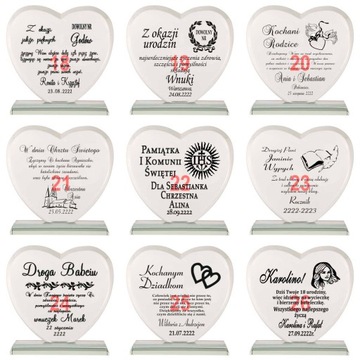 ГРАВИРОВКА СЕРДЦА день рождения годовщина свадьбы 1-99 ЛЕТ СВАДЬБА