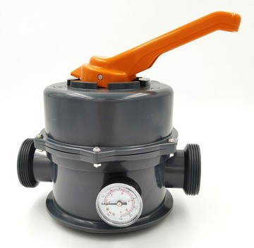 Многоходовой клапан управления головкой песочного насоса 58397 58515 + манометр