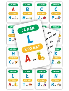 Karty JA MAM KTO MA - LITERY