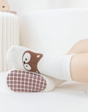 Нескользящие детские носки из хлопка с подошвой из АБС-пластика ABSY 74-80