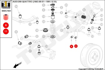 ВТУЛКА РУЛЕВОЙ ТЯГИ ПОЛИУРЕТАНОВАЯ ДЛЯ AUDI GEAR