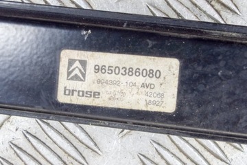 CITROEN C6 PŘEDNÍ PRAVÝ ZVEDÁK OKNO DVEŘE 9650386080 2.7 DIESEL 150KW