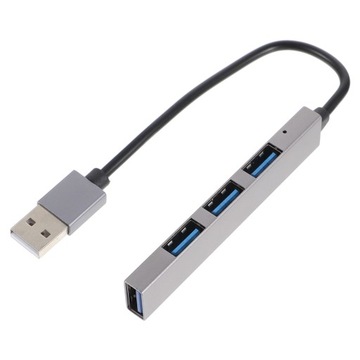 Разветвитель USB HUB 3.0 серый 25X1,5CM