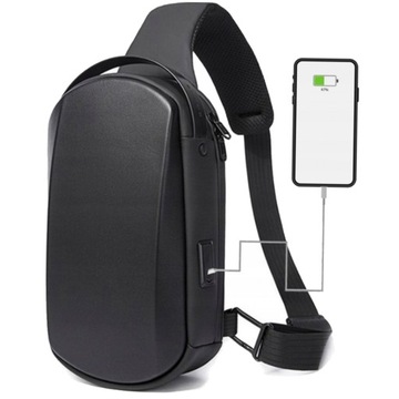 PLECAK miejski BANGE na JEDNO ramię ORGANIZER USB