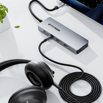 Многофункциональная док-станция Tooki 7-в-1 с адаптером USB-C HUB