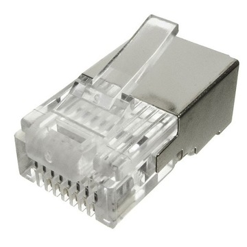 Wtyk modularny RJ-45 kat.5e kabel okrągły ekran.