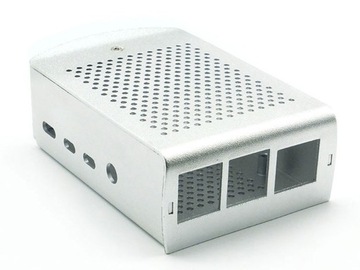 Raspberry Pi 4 алюминиевый корпус с серебряными радиаторами