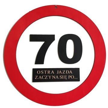 PREZENT NA URODZINY OSTRA JAZDA CYFRA 70