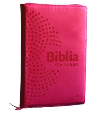 Biblia dla kobiet Malinowa fuksja etui na zamek