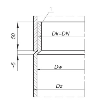 4-сегментное регулируемое колено диаметром 130 мм.