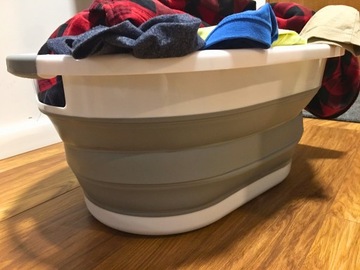 СКЛАДНАЯ СИЛИКОНОВАЯ ЧАШКА ДЛЯ БРАВАНИЯ ТВЕРДАЯ СКЛАДНАЯ КОРЗИНА БОЛЬШАЯ ВАННА 25Л