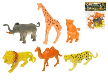 ZESTAW Zwierzęta safari 13-16 cm 6 sztuk DZIKIE