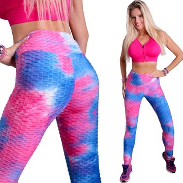 ANTYCELLULITOWE LEGGINSY WYSOKI STAN LEGINSY EFEKT PUSH UP MODELUJĄCE 407