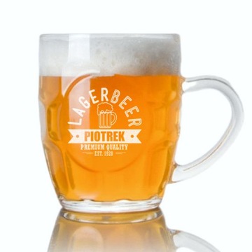 Kufel do Piwa z Imieniem Grawerem Personalizowany na Prezent Urodziny 500ml