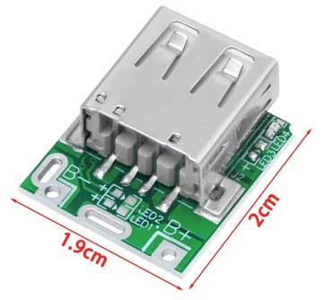 Powerbank USB-C 5 В 1 А BMS 4,2 В литий-ионный модуль 0208