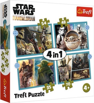 TREFL PUZZLE 4W1 STAR WARS MANDALORIAN 207 ELEM.