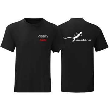 AUDI QUATTRO KOSZULKA MĘSKA TSHIRT MĘSKI Z NADRUKIEM AUDI RS ROZMIAR M