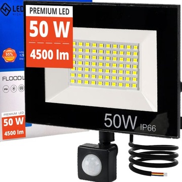 Naświetlacz LED SLIM halogen z CZUJNIK RUCHU i zmierzchu reflektor