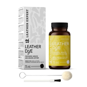 Leather Expert Farba Zamsz Nubuk Skóra Anilinowa 75ml Lemon Yellow