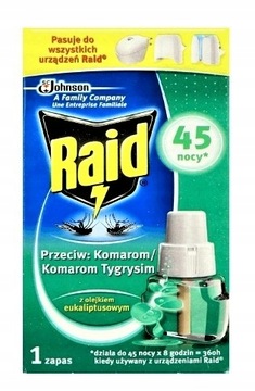 RAID zapas DO KONTAKTU na KOMARY i KOMARY TYGRYSIE eukaliptusowy
