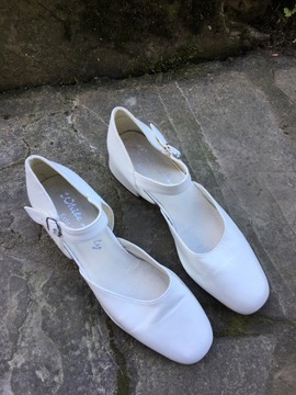 Buty damskie sandaly vintage skorzane damskie slubne komunia 40