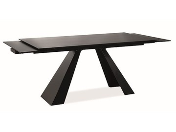 Stół SALVADORE 120(180)x80 czarny mat rozkładany