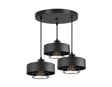 ЧЕРНАЯ ПОТОЛОЧНАЯ ЛЮСТРА ПОДВЕСНОЙ СВЕТИЛЬНИК LOFT EDISON