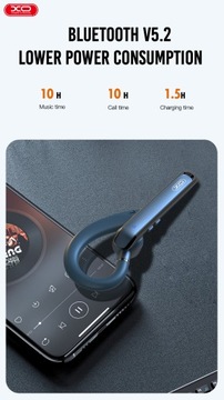 XO Bluetooth-наушники с поворотным механизмом, мощный аккумулятор, качество звука
