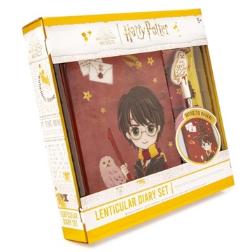Harry Potter pamiętnik notes trójwymiarowy 3D zestaw z naklekjami