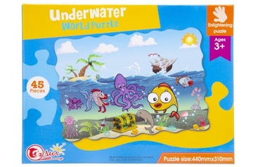 Puzzle dla dzieci 45 elementów - farma lub ocean