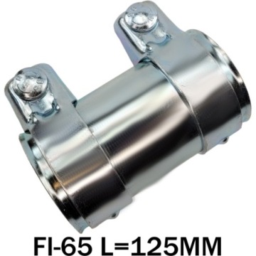 ŁĄCZNIK SZTYWNY TŁUMIKA ZŁĄCZE NA RURĘ FI-65 125mm