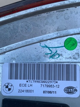 BMW X6 E71 FACELIFT SVĚTLO ZADNÍ LEVÝ 7179983