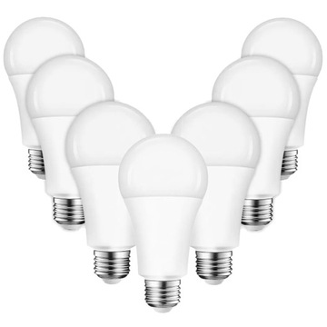 10x ŻARÓWKA LED E27 10W MOCNA BIAŁA CIEPŁA 3000K NIEMRUGAJĄCA KULKA