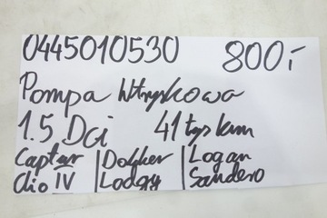 ČERPADLO VSTŘIKOVAČE KANGOO CITAN 1.5 DCI 0445010530
