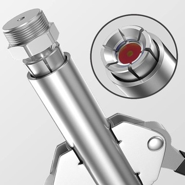 НАКОНЕЧНИК ДЛЯ СМАЗКИ САМОКОНТРЯЩАЮЩИЙСЯ ЗАЖИМ 10 000PSI + ШЛАНГ 30 СМ