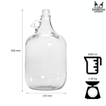 GĄSIOR БУТЫЛКА ДЛЯ ВИНА LADY BALLOON 5л + КРЫШКА