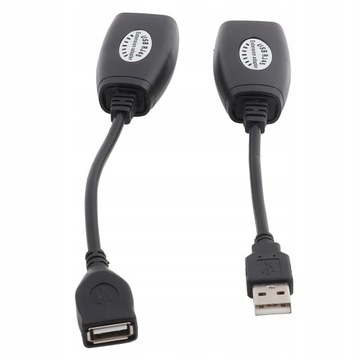 УДЛИНИТЕЛЬ USB 2.0 ПО ВИТОЙ ПАРЕ RJ45 CAT5