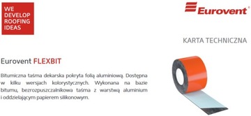 eurovent FLEXBIT BITUMICZNA TAŚMA NAPRAWCZA DEKARSKA 10cm X 10M ANTRACYT