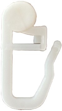 AGRAFKA AGRAFKI Z ROLKĄ DO FIRANEK SZYNY PCV 100SZT. BIAŁE