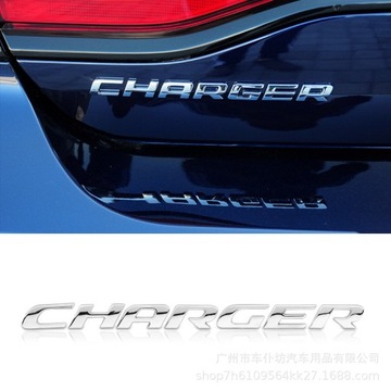 STŘÍBRO CHARGER ZNAK ZNAKY NÁLEPKA NA KAROSERIE DO DODGE 21.5*1.5CM