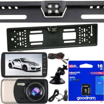 REJESTRATOR JAZDY SLIM KAMERA tył w RAMCE + 16GB