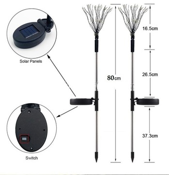 Lampa solarna dekoracja ogrodu DMUCHAWCE - 3 szt.