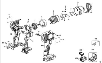 DEWALT N187232 SZCZOTKOTRZYMACZ + SZCZOTKI DCF880