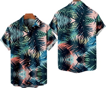 TIEOSKD236 koszula męska casual krótki rękaw regular poliester rozmiar XL