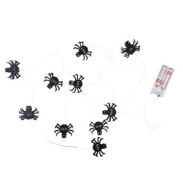 LAMPKI PAJĄKI 10 LED GIRLANDA ŚWIETLNA NA HALLOWEEN DEKORACJE STRASZNE