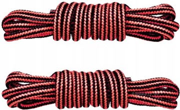 CZARNO-CZERWONE SZNUROWADŁA TREKKINGOWE BHP 200 CM